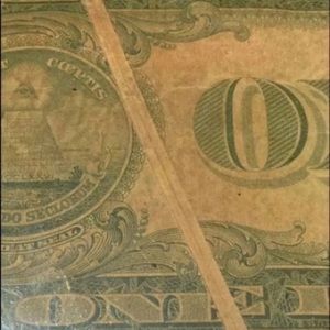 RARE Error Gutter Fold 1935E $1 Silver Cert Dollar